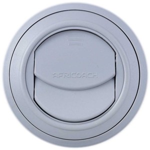 VENT ROUND LIGHT GREY 71mm