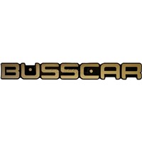 BUSSCAR BLACK &amp; SILVER STICK ON BADGE 615mm