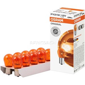 GLOBE OSRAM 12V 21W SC PY21W AMBER OFFSET 7507