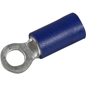 TERMINAL EYE INSULATED 3mm BLUE