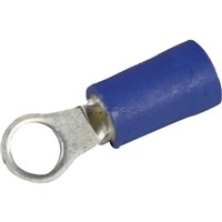 TERMINAL EYE INSULATED 4mm BLUE