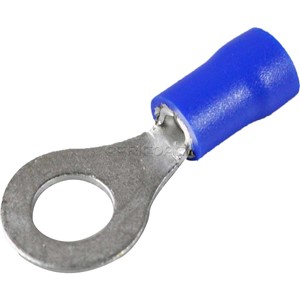 TERMINAL EYE INSULATED 6mm BLUE