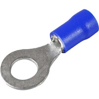 TERMINAL EYE INSULATED 6mm BLUE