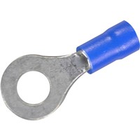 TERMINAL EYE INSULATED 6mm BLUE