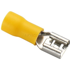 TERMINAL SPADE INSULATED YELLOW FEMALE