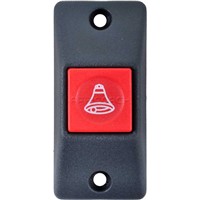 BELL PUSH BUTTON GREY RED RAIL TYPE