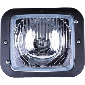 HEADLIGHT HELLA SQUARE WITH BLACK FRAME A4109