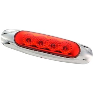 MARKER LIGHT CHROME LED 146mm RED