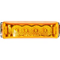 MARKER LIGHT RECTANGULAR LONG AMBER 12-24V CLIP ON BASE