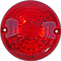 TAILLIGHT ROUND RINDER RED 2 POINT CRYSTAL LENS