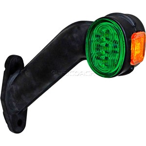 TRAILER LIGHT RUBBER ARM LED RED/GREEN AMBER LHS