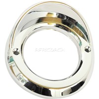 CHROME FLANGE WITH VISOR FOR 51mm LED MARKER LIGHTS