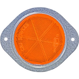 REFLECTOR ROUND METAL AMBER