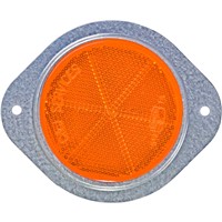 REFLECTOR ROUND METAL AMBER