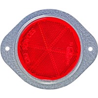 REFLECTOR ROUND METAL RED
