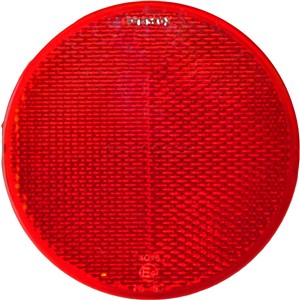 REFLECTOR ROUND 83mm 2 SCREWS RED