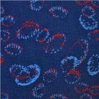 SEAT CLOTH MATERIAL RED &amp; BLUE CIRCLES 1.4mt WIDE