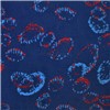 SEAT CLOTH MATERIAL RED &amp; BLUE CIRCLES 1.4mt WIDE