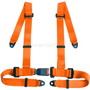 SEAT BELT HARNESS 4 POINT ORANGE