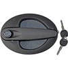 OUTER DOOR HANDLE OVAL BLACK PLASTIC