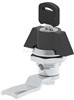 CAM LOCK QUARTER TURN WING KNOB ZINC BLACK KEYED ALIKE 232-2-03-07