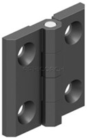 HINGE LEAF 50x50mm WITH HOLES ZINC BLACK 318-V1-1-2
