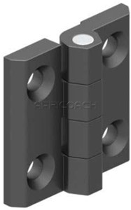 HINGE LEAF 60x60mm WITH HOLES ZINC BLACK 329-V1-1-2