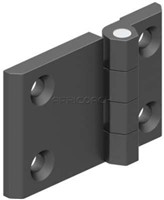 HINGE LEAF 60x90mm WITH HOLES ZINC BLACK 350-V1-1-2