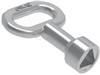 KEY MEDIUM 9mm TRIANGLE CHROME 203-1-K5-1