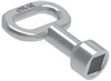 KEY MEDIUM 8mm SQUARE CHROME 203-1-K9-1
