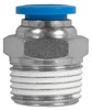 AIR STUD FITTING R3/8 MALE THREAD TO 8mm TUBE STRAIGHT