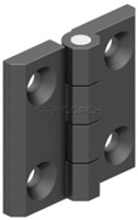 HINGE LEAF 40x40mm WITH HOLES POLYAMIDE BLACK 317-V1-2-2