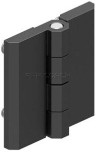 HINGE LEAF 40x40mm WITH STUDS POLYAMIDE BLACK 317-V2-2-2