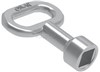 KEY MEDIUM 6mm SQUARE CHROME 203-1-K7-1