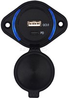 USB &amp; TYPE-C QUICK CHARGER DOUBLE 12-24V SURFACE MOUNT