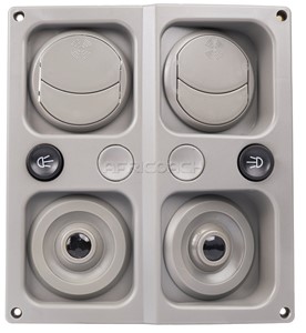 DOUBLE LIGHT &amp; VENT COMBINATION GREY
