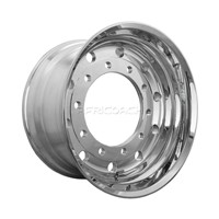 ALUMINIUM WHEEL DOUBLE POLISHED 22.5 x 11.75