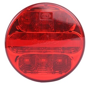 TAILLIGHT ROUND 65mm LED RED 3 PIN