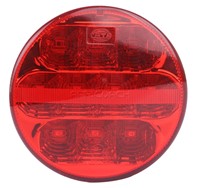 TAILLIGHT ROUND 65mm LED RED 2 PIN