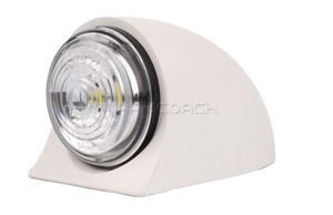 MARKER LIGHT WHITE MINI ROUND LED 30mm with WHITE FRAME