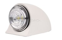 MARKER LIGHT WHITE MINI ROUND LED 30mm with WHITE FRAME