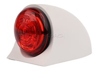 MARKER LIGHT RED MINI ROUND LED 30mm with WHITE FRAME