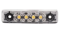 MARKER LIGHT RECTANGULAR WHITE LED 65x16mm