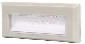 STEP LIGHT SLIM RECT GREY FRAME 90x38mm